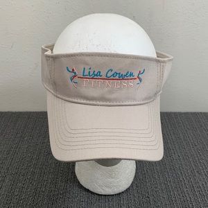 Lisa Cowen Fitness Visor Womens Adjustable Tan Strapback cap Big Accessories